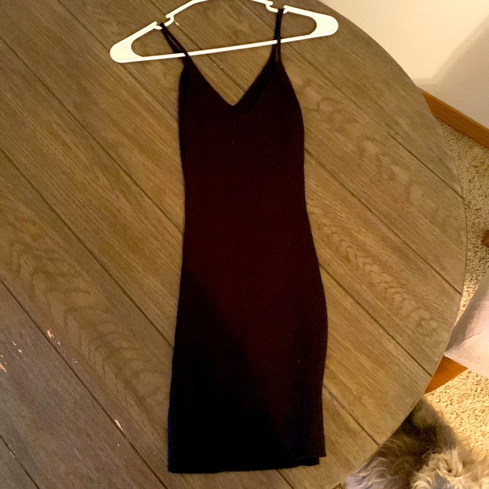 Little ribbed black dress